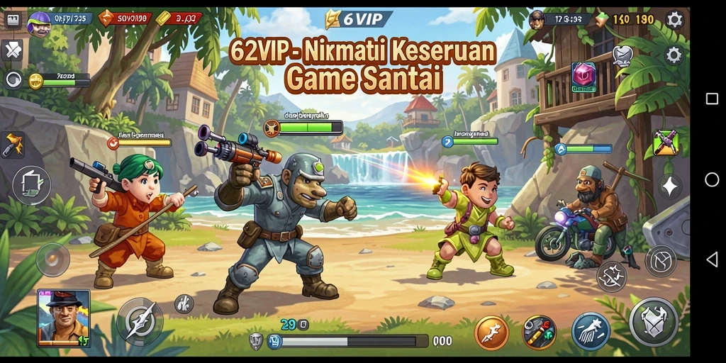 Tampilan gameplay seru dan menghibur dari 62VIP.