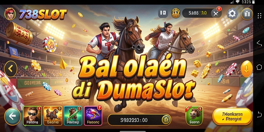Screenshot <strong>738SLOT</strong> menunjukkan intensitas balapan penuh adrenalin.