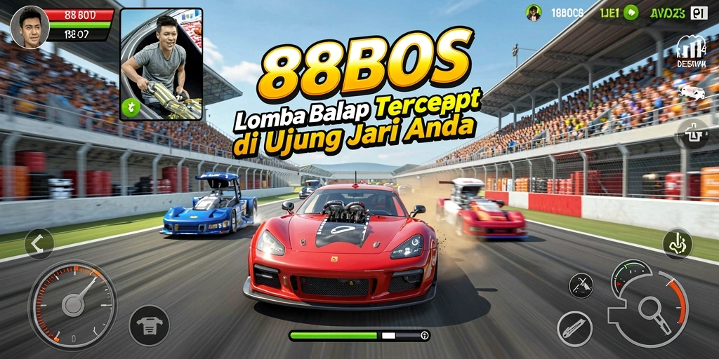 Gameplay Racing seru di 88BOS dengan trek yang menarik.