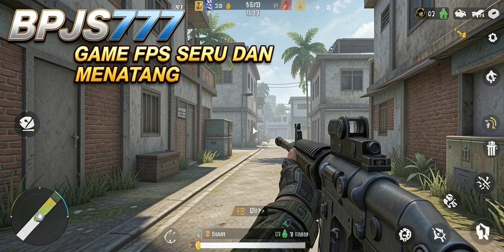 Tampilan gameplay menegangkan BPJS777 dengan aksi tembak-menembak seru.
