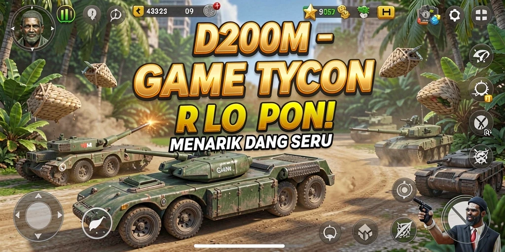 Tampilan gameplay D200M yang menarik dan mendetail.