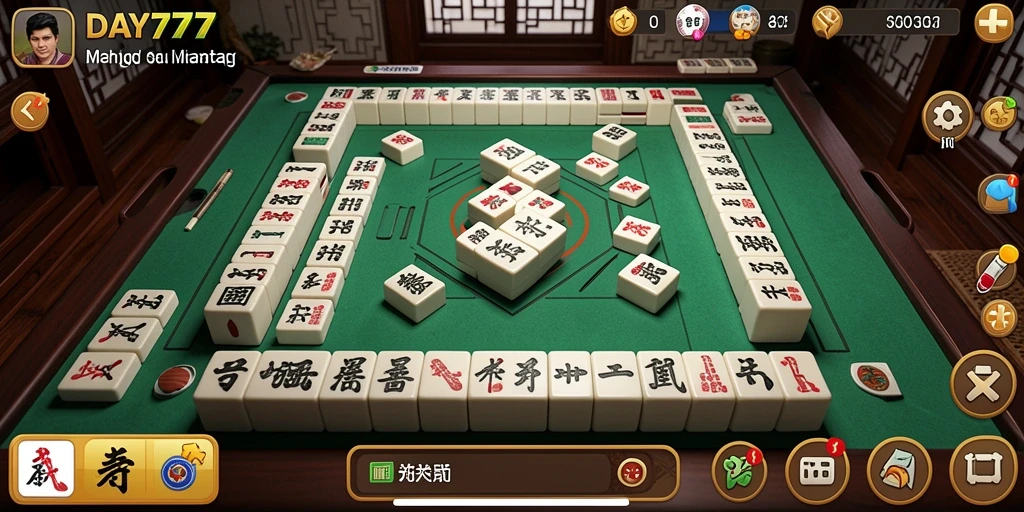 Tampilan gameplay yang seru dan menantang dalam DAY777 Mahjong.