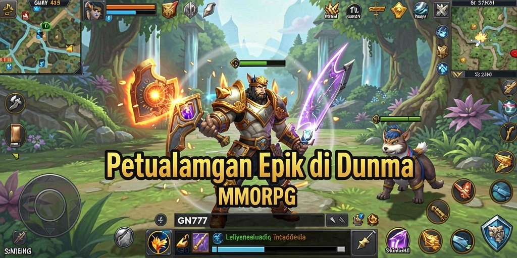 Tampilan gameplay mendebarkan di dunia MMORPG GN777.