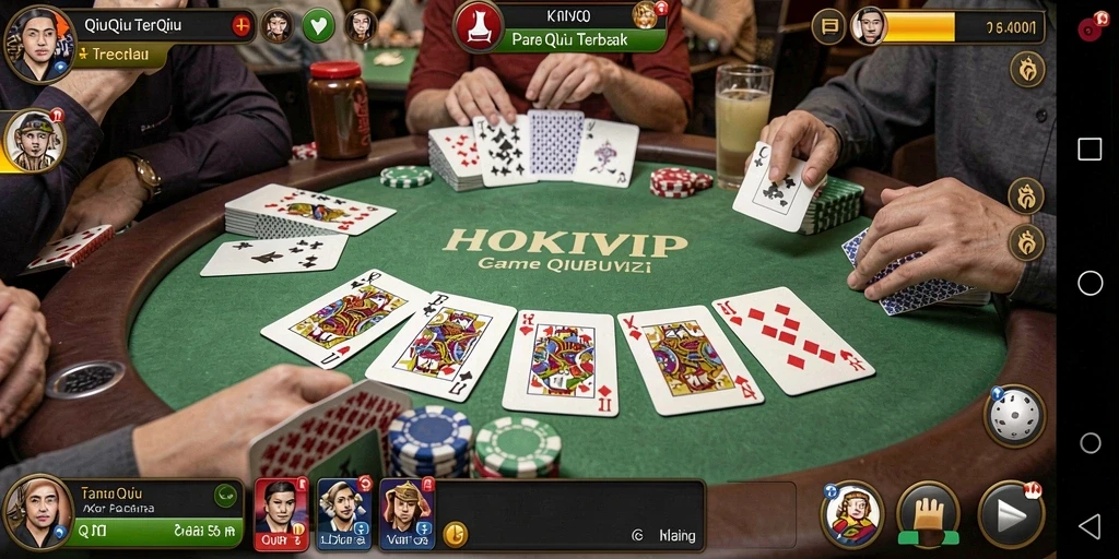 Screenshot gameplay QiuQiu HOKIVIP yang menegangkan.