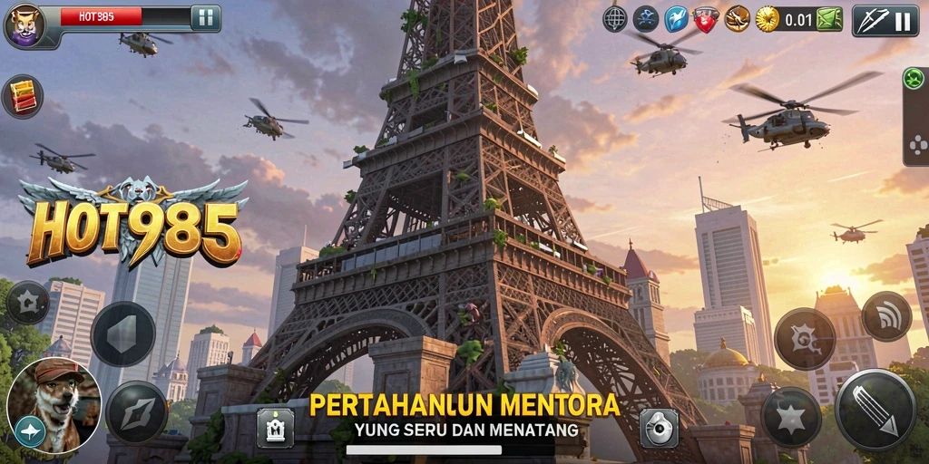 Screenshot menampilkan gameplay Tower Defense yang mendebarkan dan menantang.