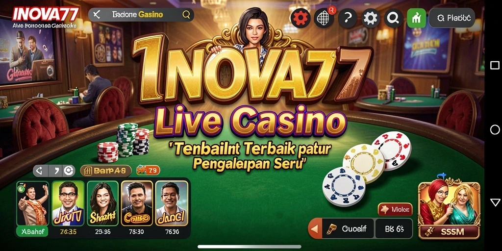 Tampilan gameplay Live Casino yang menarik dari INOVA77.