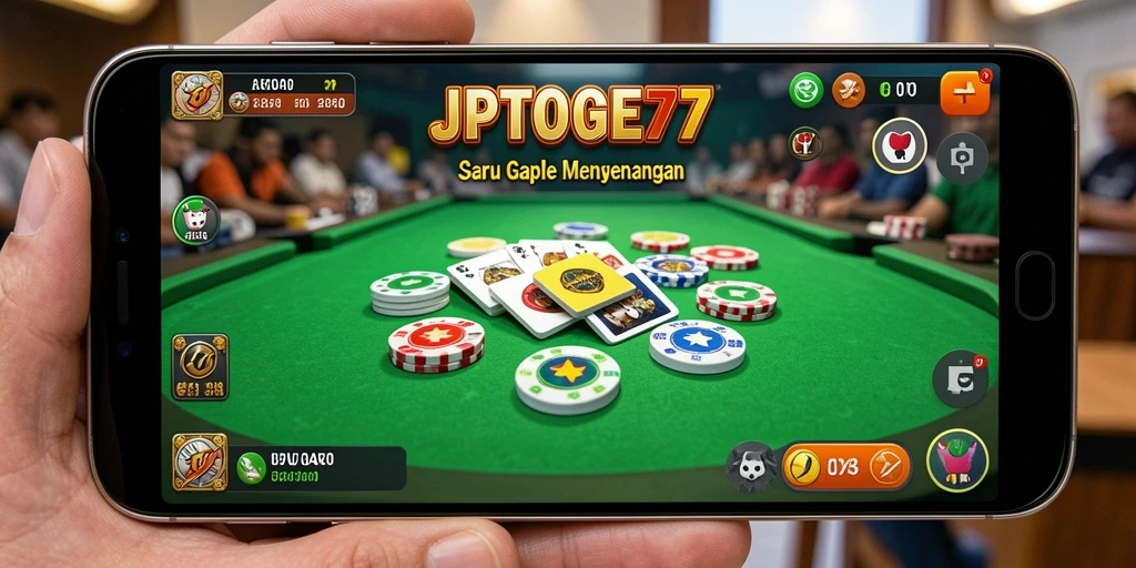 Screenshot gameplay JPTOGEL77 yang menampilkan serunya bermain Gaple.