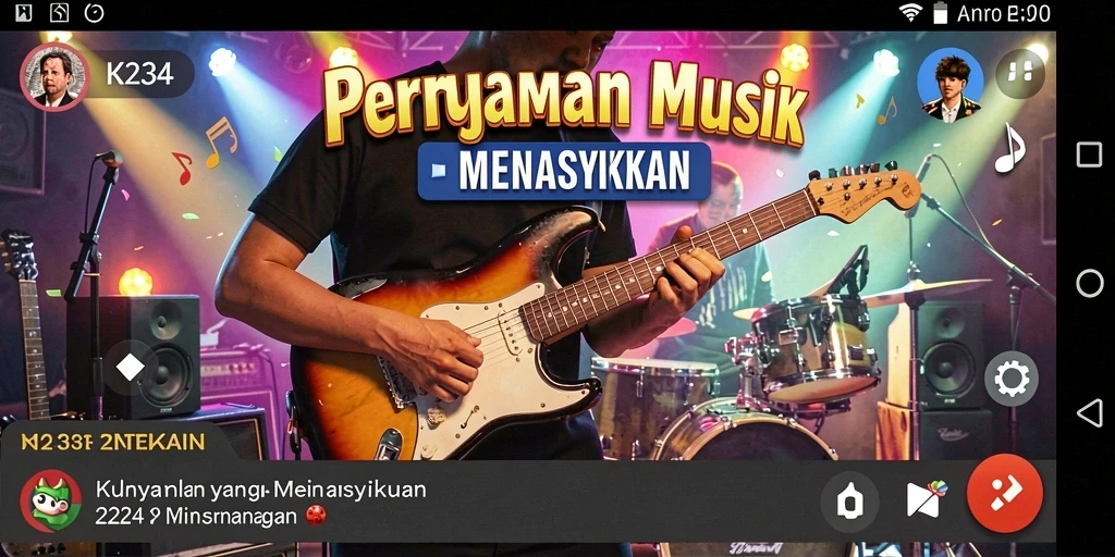 Tampilan screenshot K234 menunjukkan gameplay musik yang seru dan interaktif.