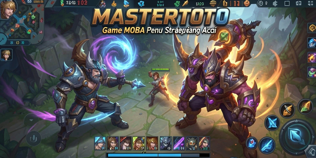 Tampilan gameplay intens di MASTERTOTO dengan pertarungan tim yang seru.