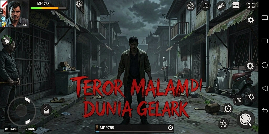 Screenshot gameplay menegangkan dari MVP789 menampilkan suasana horror yang mendalam.