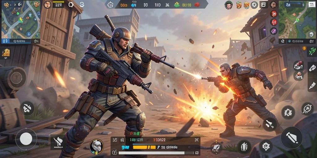 Tangkapan layar <strong>QQ1221</strong> menunjukkan momen seru dalam pertempuran Battle Royale.