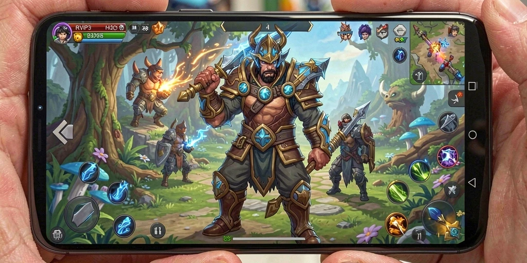 Screenshot gameplay RVIP3 menampilkan pertarungan epik dengan karakter yang unik.