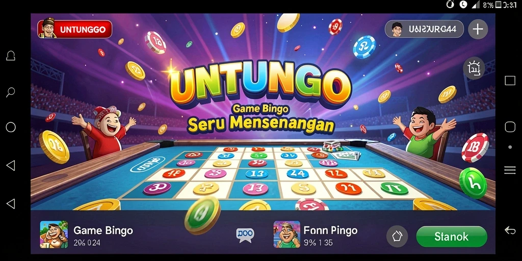 Tampilan menarik saat bermain Bingo di UNTUNGGO.