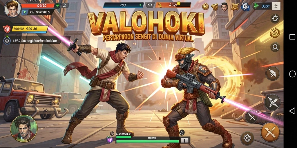 Tampilan gameplay seru dengan pertarungan epik dan karakter unik.