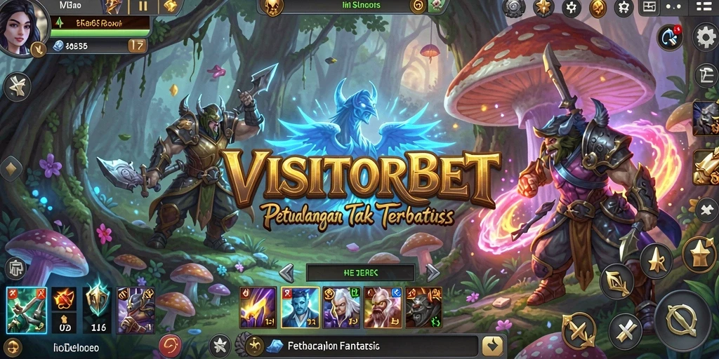 Tampilan gameplay RPG yang mendalam dan beragam karakter.