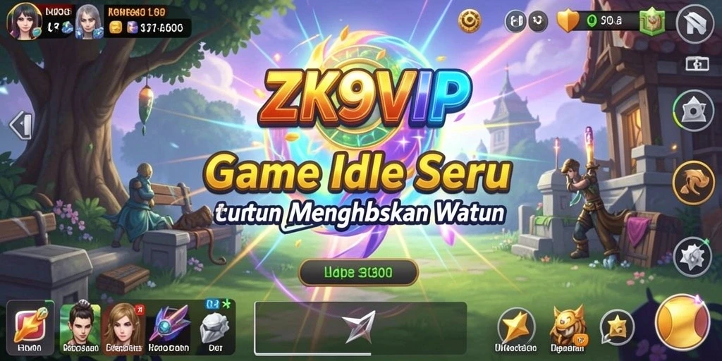 Tangkapan layar utama ZK9VIP menampilkan gameplay Idle yang menarik.